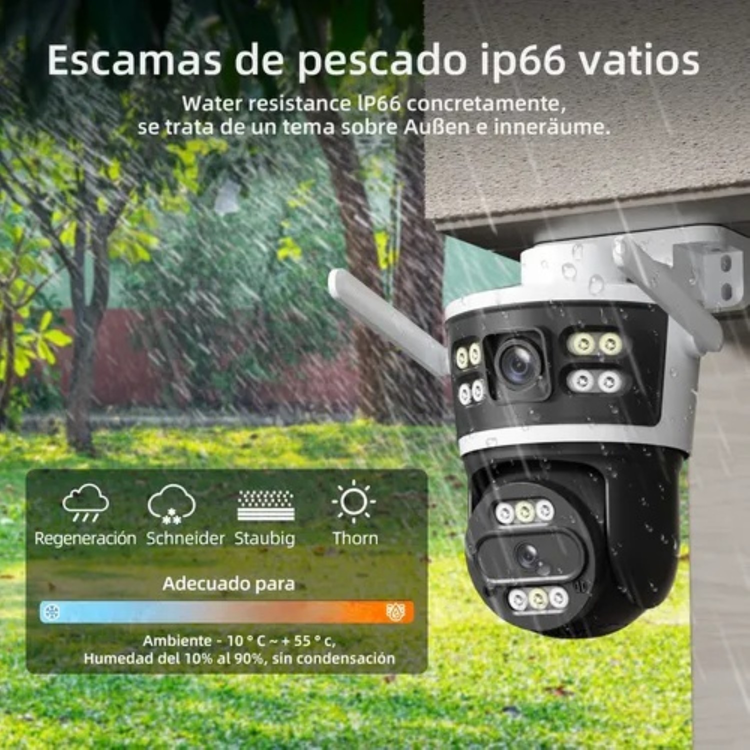 C&aacute;mara De Seguridad Wifi Exterior Resoluci&oacute;n 2mp Negro image number null