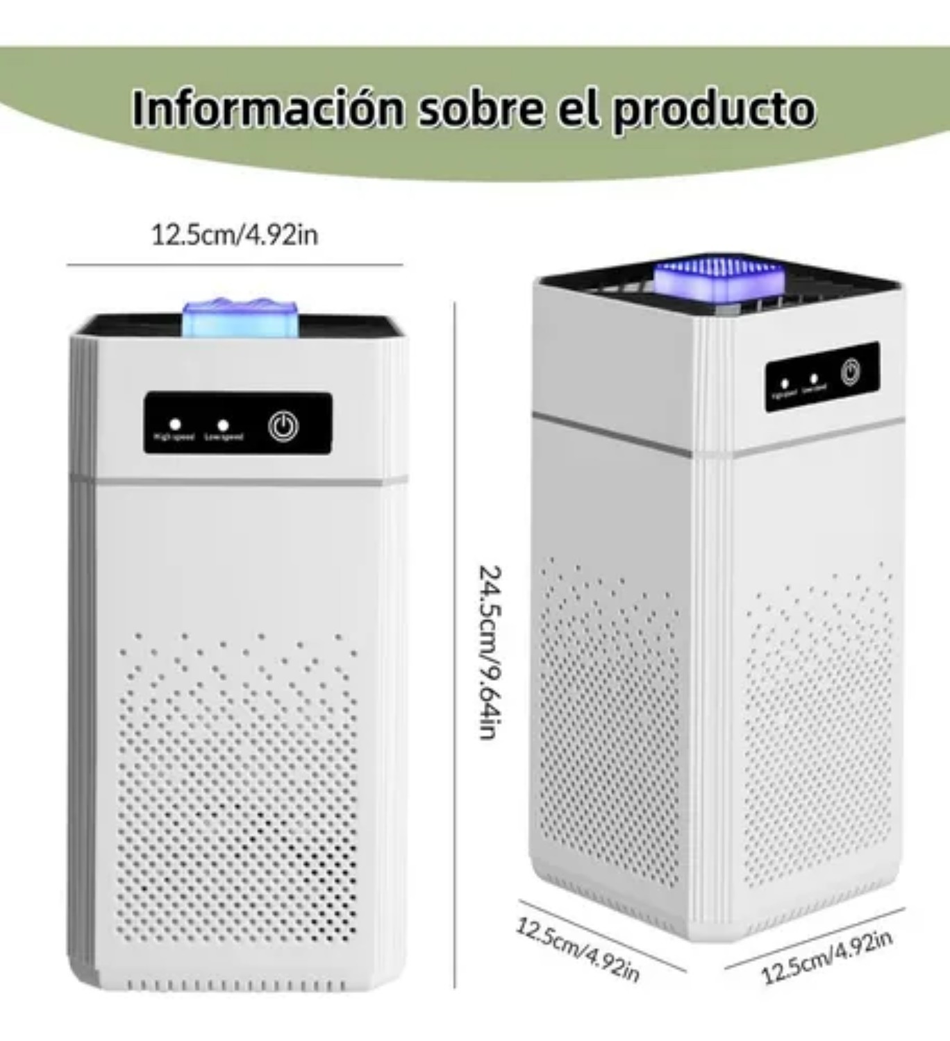 Purificador De Aire Hepa Para Casa Purificador Aire Port&aacute;til Blanco image number null