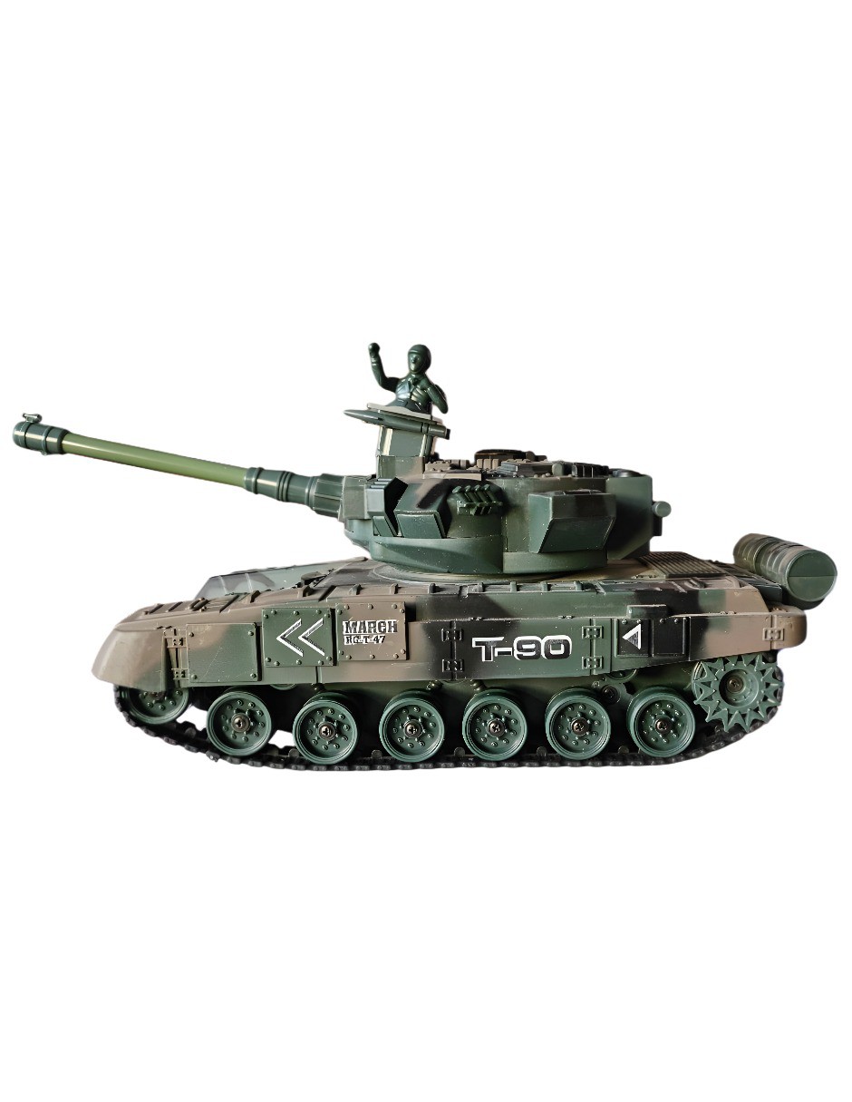 Tanque Control Radio Militar Juguete De Bolitas De Hidrogel Color Verde image number null
