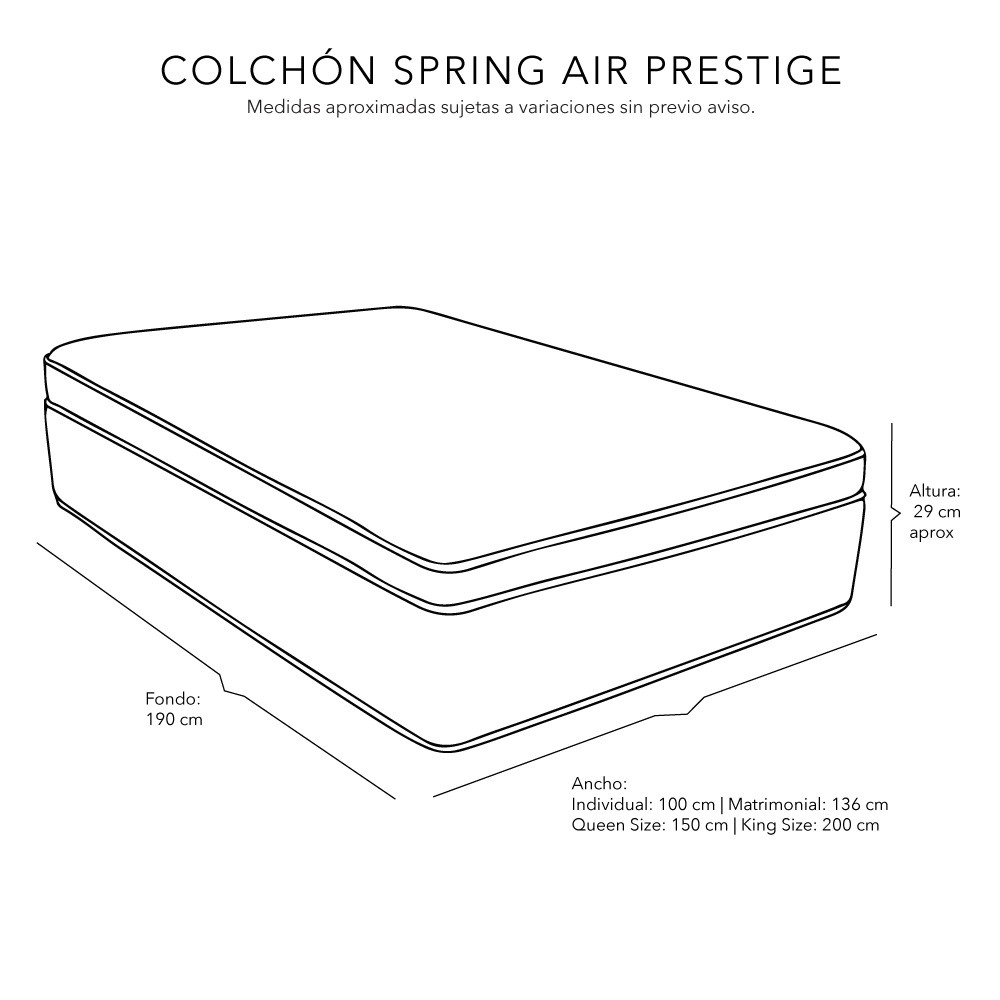 Colch&oacute;n Individual Spring Air Prestige +S&aacute;banas Softy image number null