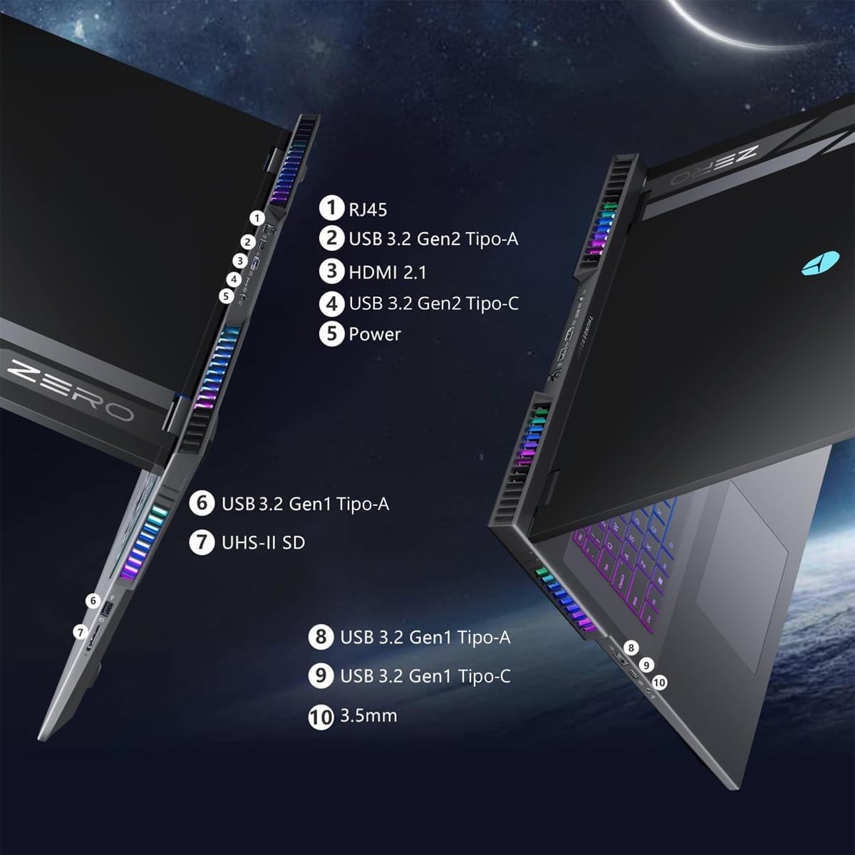 Laptop Gamer Thunderobot Zero 18 Pro 5080 18" QHD+ 240 Hz 32 GB de RAM image number null