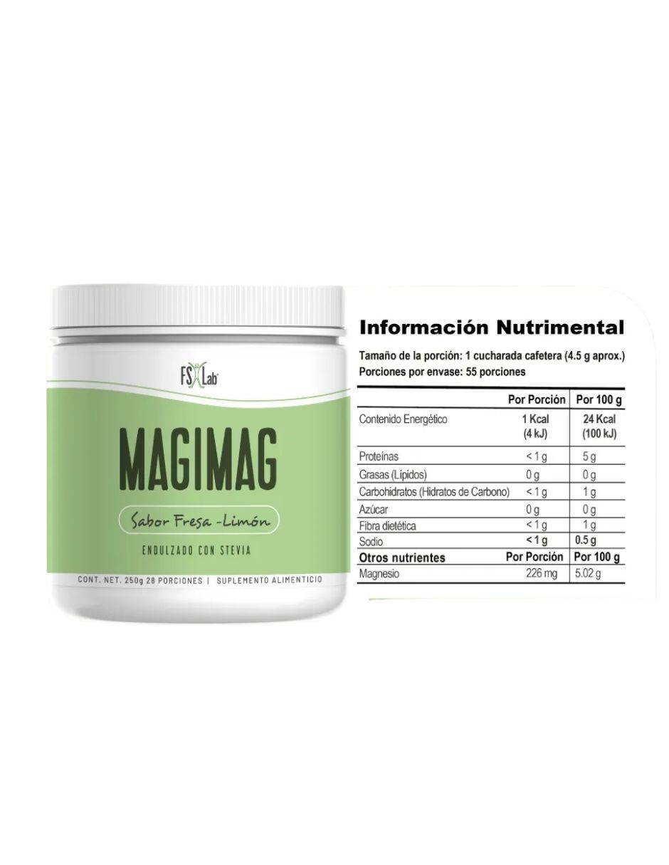 Magimag Citrato De Magnesio En Polvo Naturalslim Sabor Fresa/Lim&oacute;n image number null