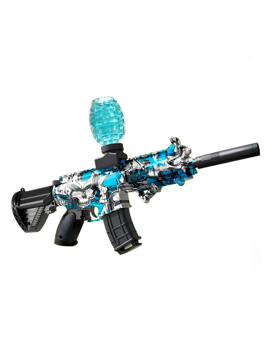 Pistola De Hidrogel El&eacute;ctrica M416 Azul Petukita Box image number null
