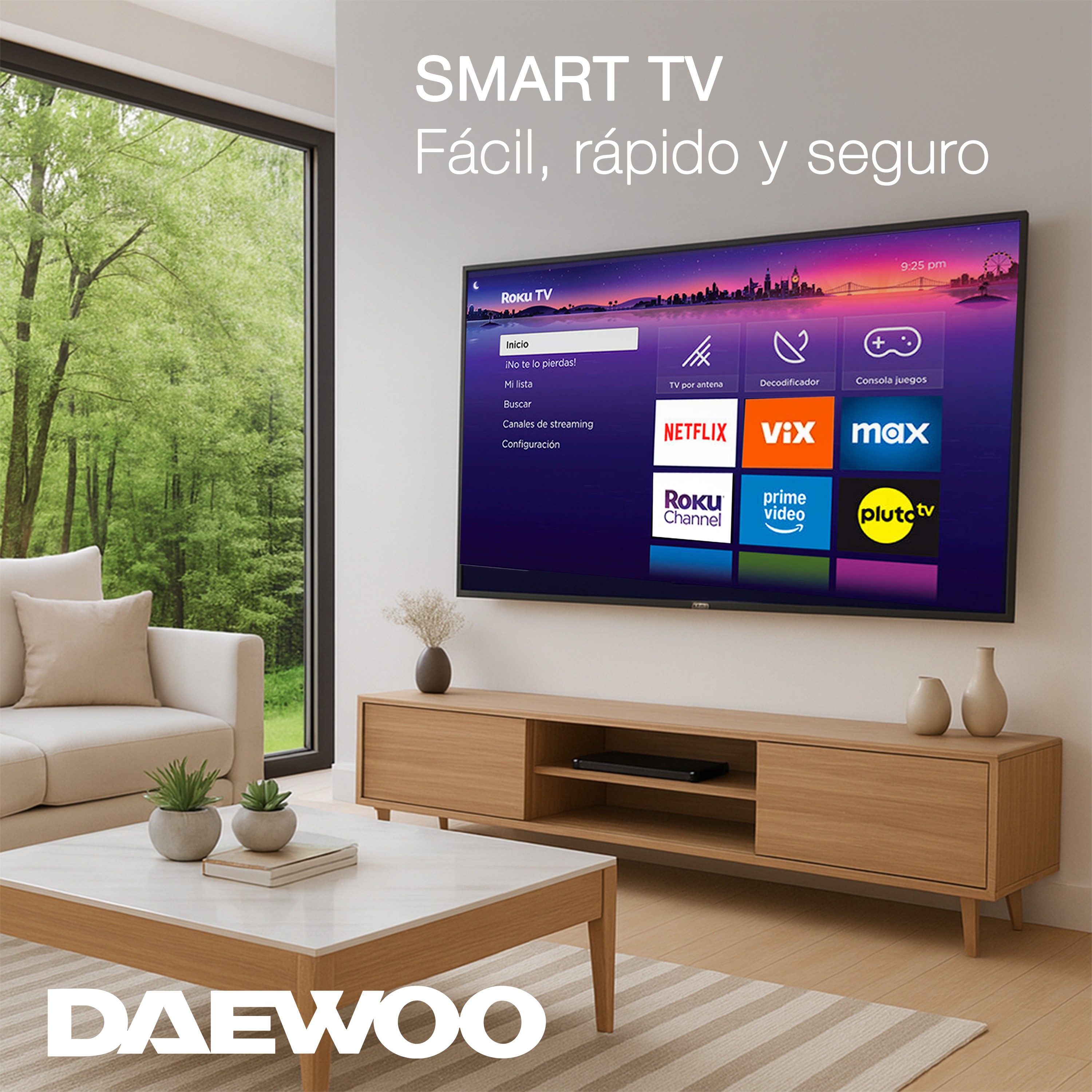 Pantalla Daewoo 40 pulgadas Frameless Full HD Roku image number null