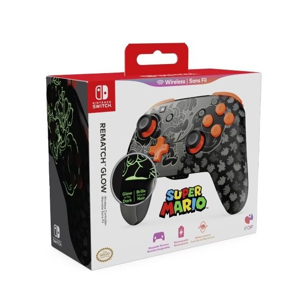 Turtle Beach Control Inal&aacute;mbrico Rematch Blackout Bowser Gris Nintendo Switch 2 - Game Center image number null