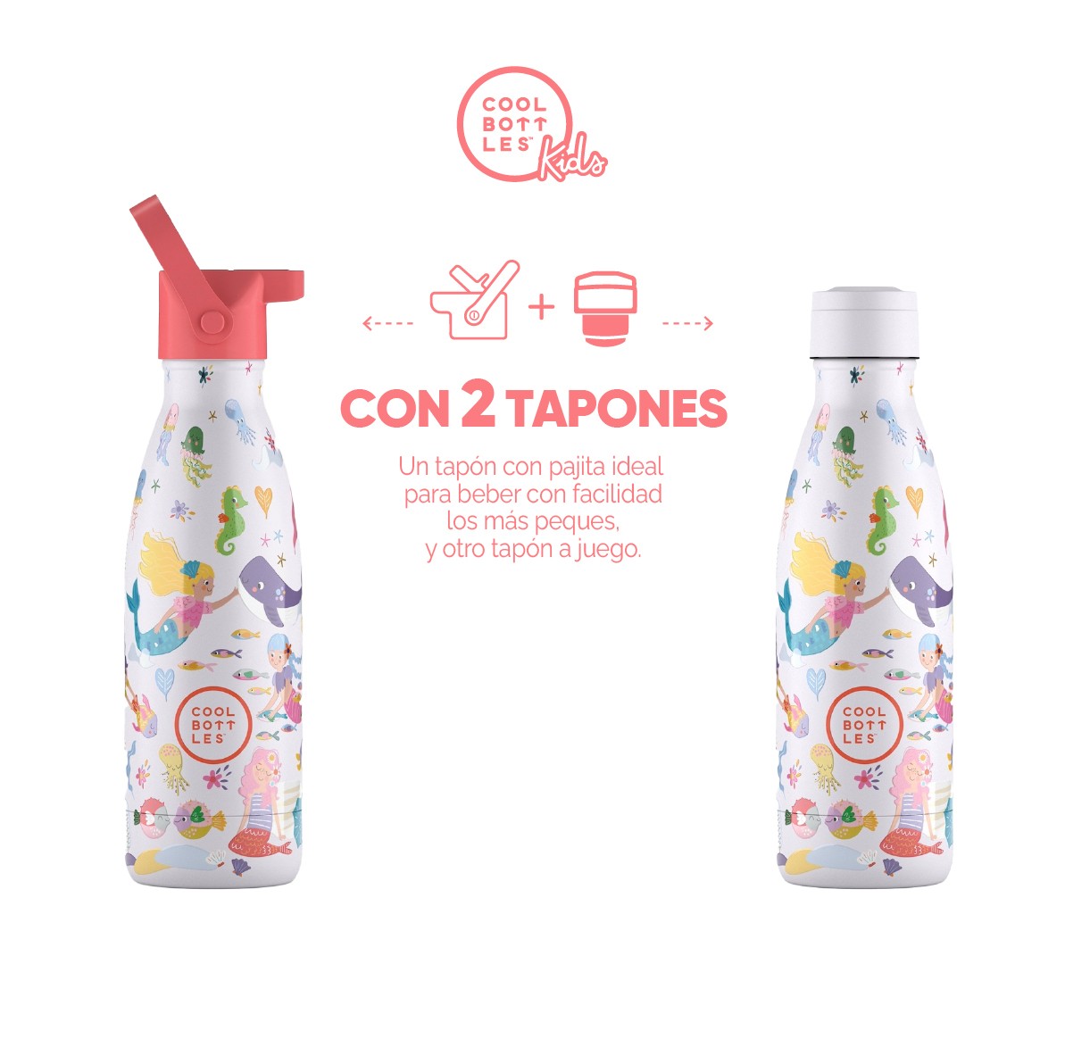 Cool Bottles Botella Termo Infantil Sweet Mermaids 350ml image number null