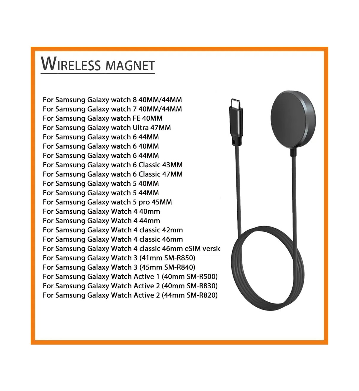 Type C Cargador Para Samsung Galaxy Watch 8 7 6 5 4 Ultra Fe Bloosom image number null