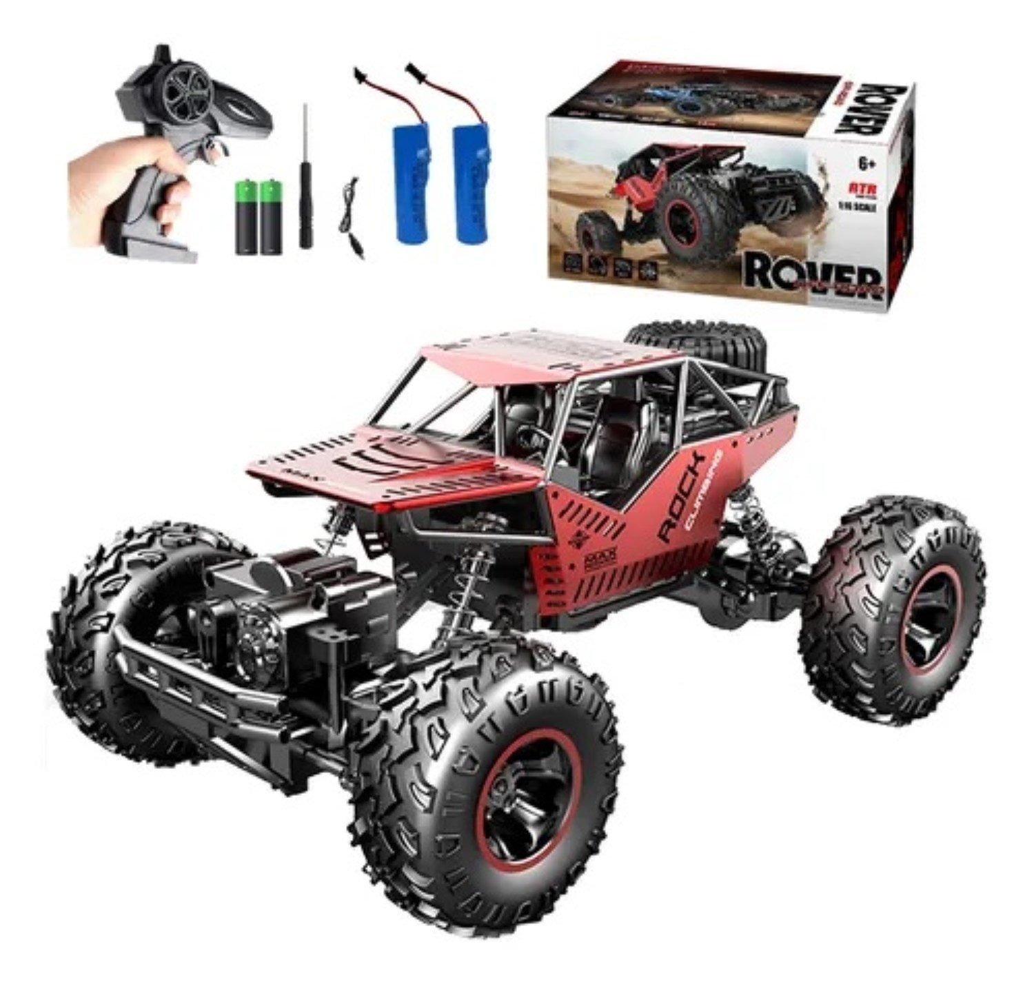 Juguete Coche a Control Remoto 4x4 rojo image number null