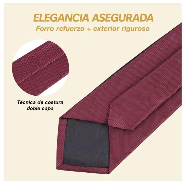 2*corbata + Pa&ntilde;uelo + Mancuernillas Conjunto Para Hombre Terracota y Azul oscuro image number null