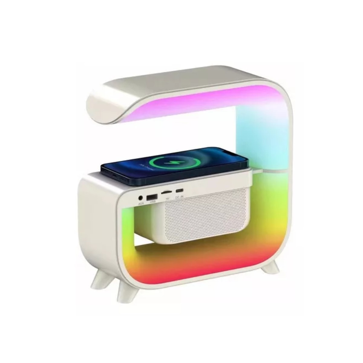 Altavoz De Subwoofer Rainbow G3 Altavoz De Luz Led Colorido Color Blanco. image number null