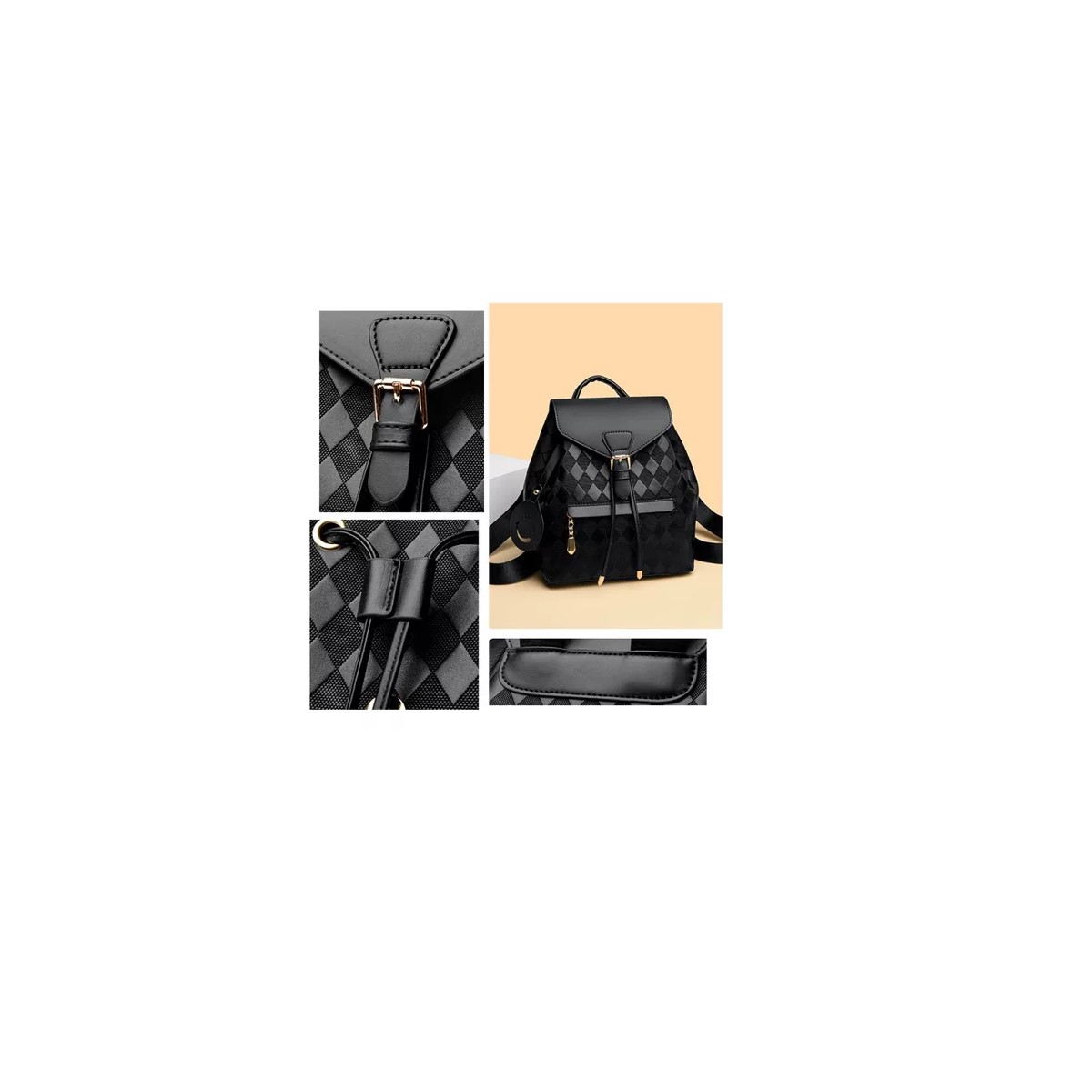 Mochilas Para Mujer Casual De Cuero Pu Antirrobo Suave Pu. image number null