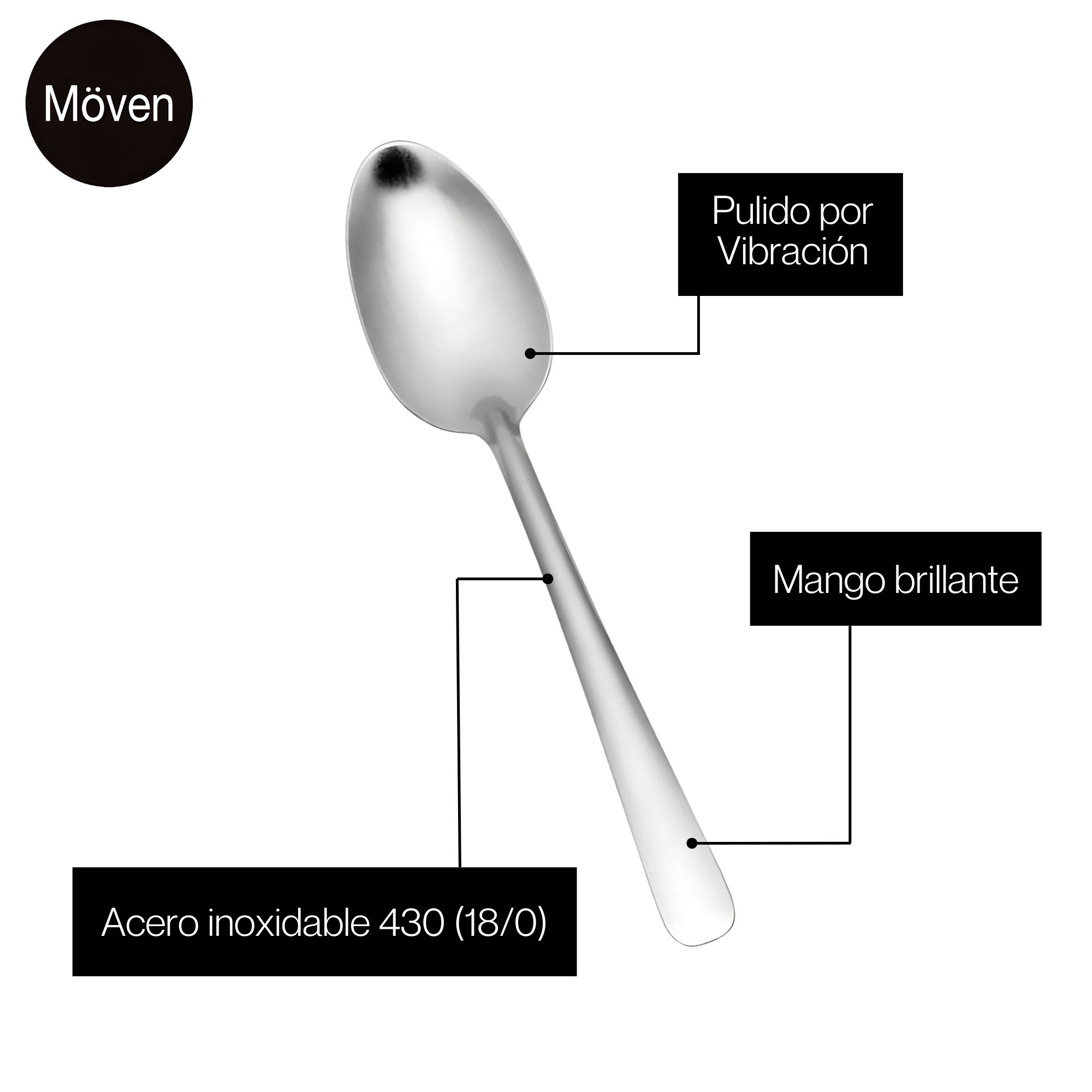 Cuchara Sopera de Mesa M&ouml;ven Casia &ndash; Pack de 12 Unidades image number null