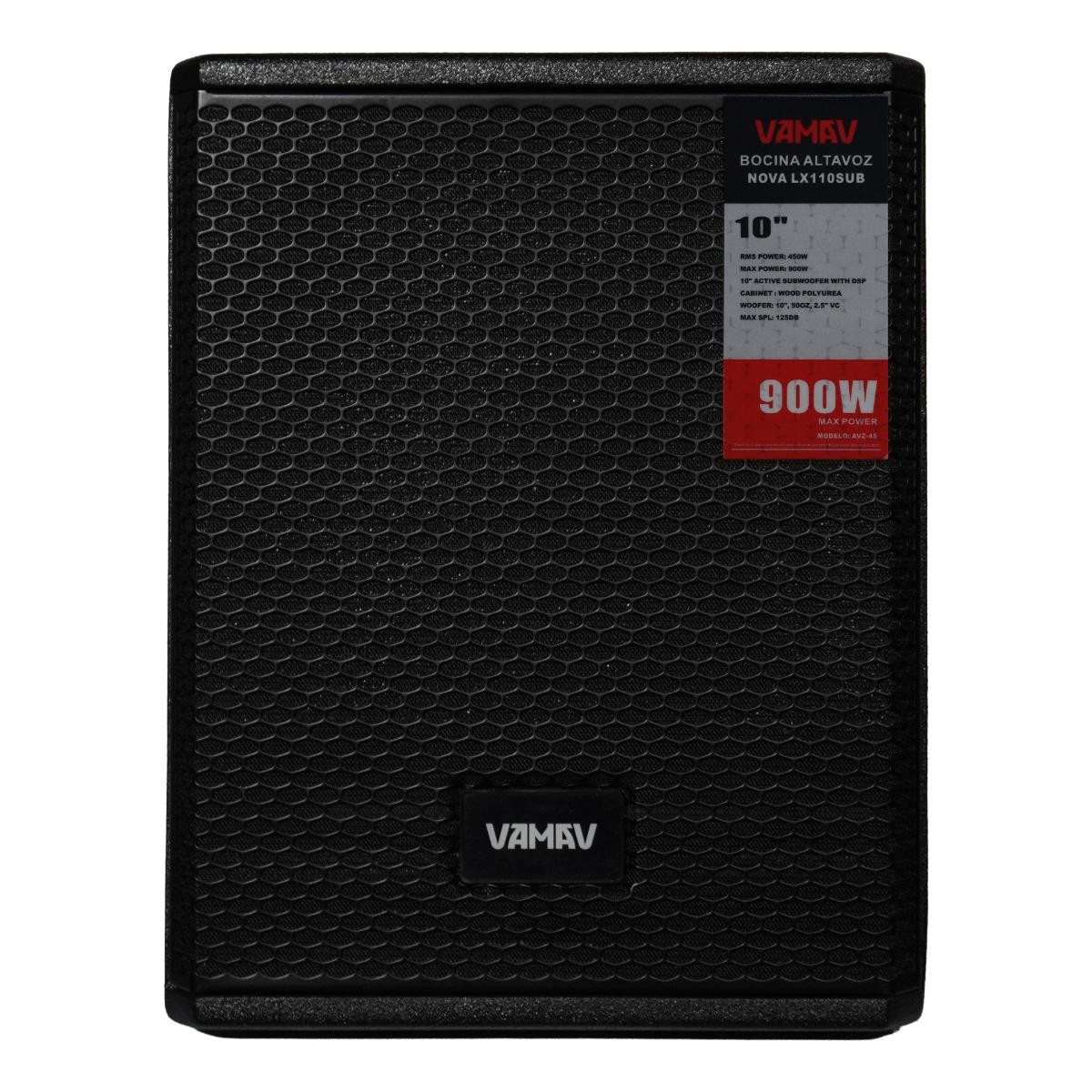 Subwoofer VAMAV LX110S 450 W 10 Pulgadas Dsp Hpf Lpf Delay image number null