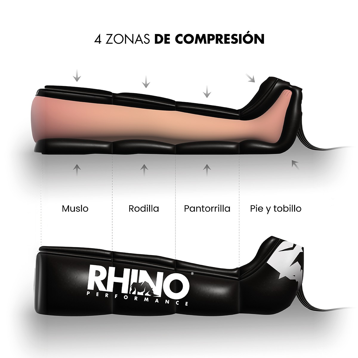 Kit Botas y Brazos De Presoterapia PRO 3 - RHINO PERFORMANCE image number null