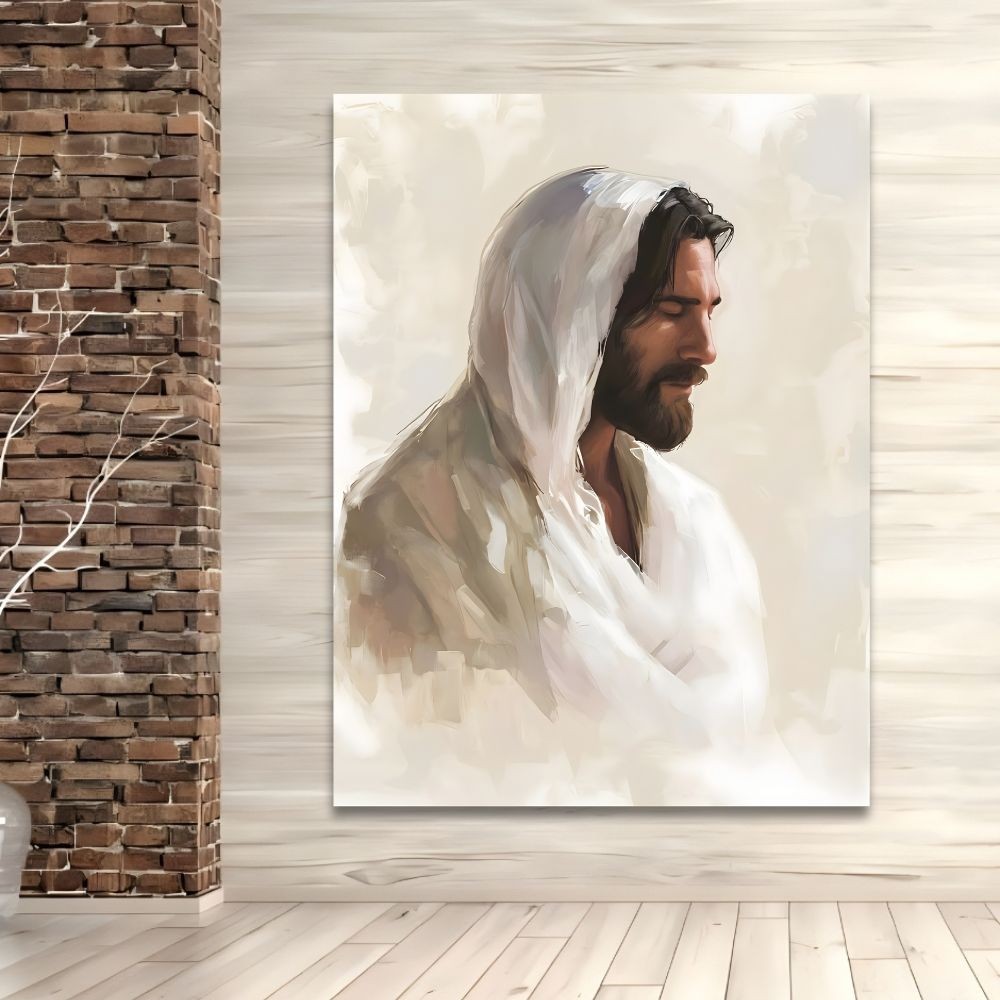 Cuadro Decorativo Religioso 80x122cm Jes&uacute;s al &Oacute;leo image number null