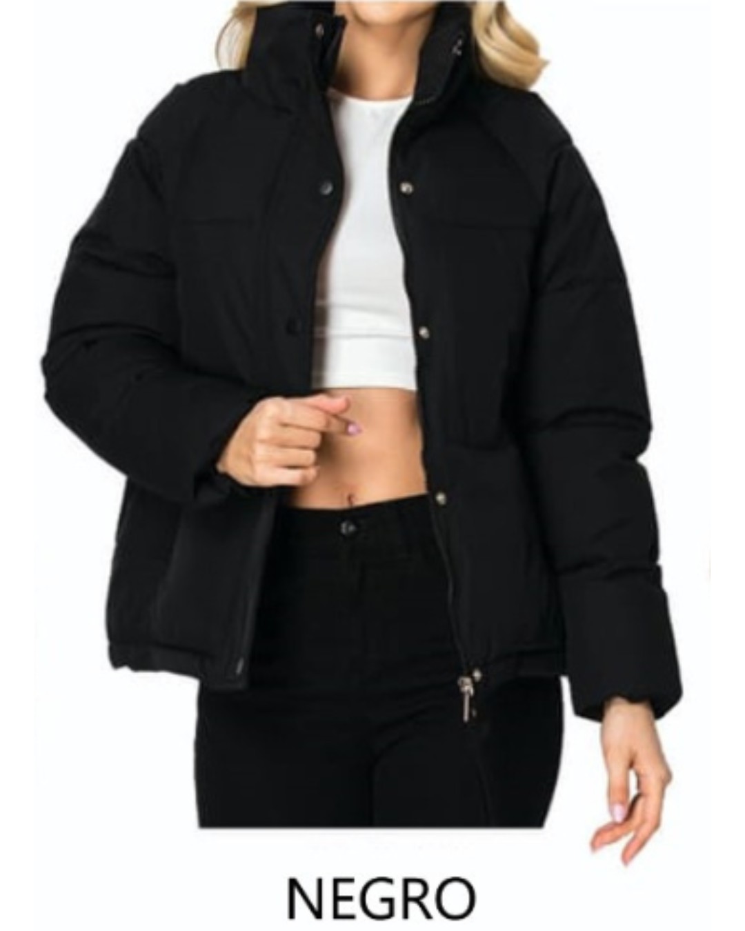 PAQUETE DE 6 PIEZAS DE CHAMARRA ACOLCHADA NEGRO image number null