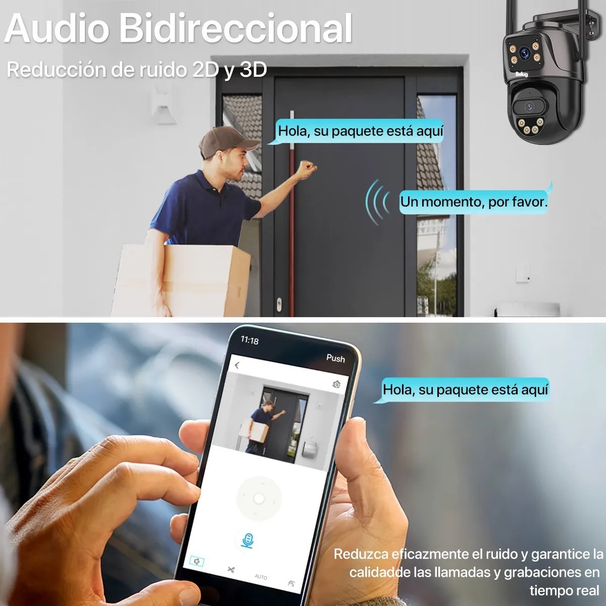 C&aacute;mara De Seguridad Exterior Wifi 8mp Doble Lente Icsee image number null