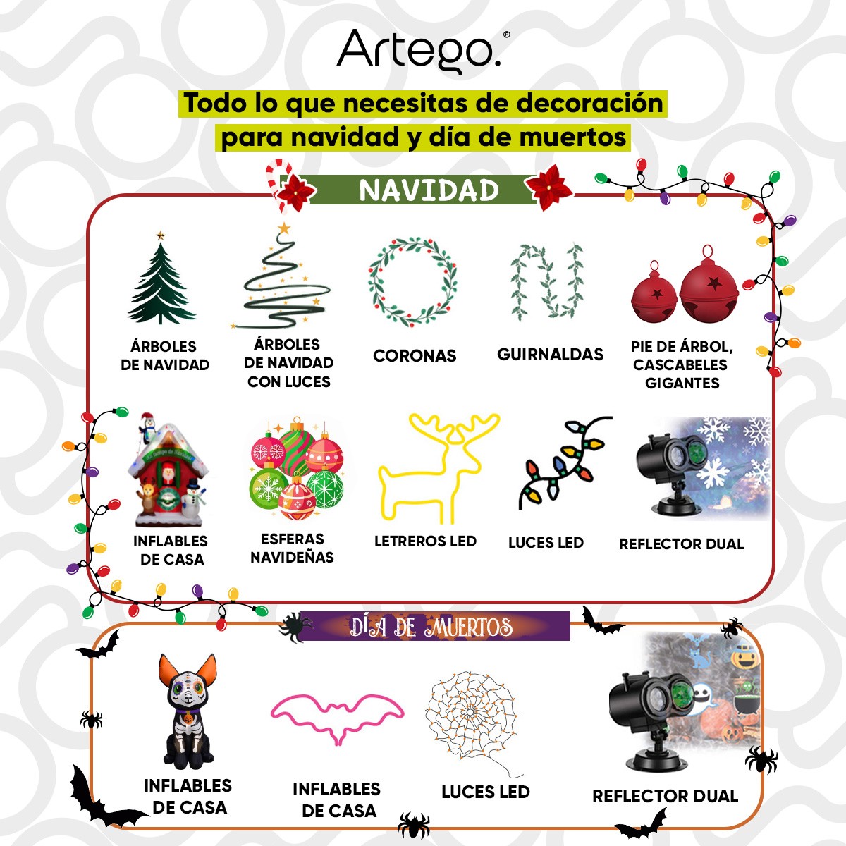Esferas para &aacute;rbol de navidad Artego extra grandes de 15 cm paq 6 esferas Verde Navidad * L&iacute;nea Caramel 3 texturas image number null