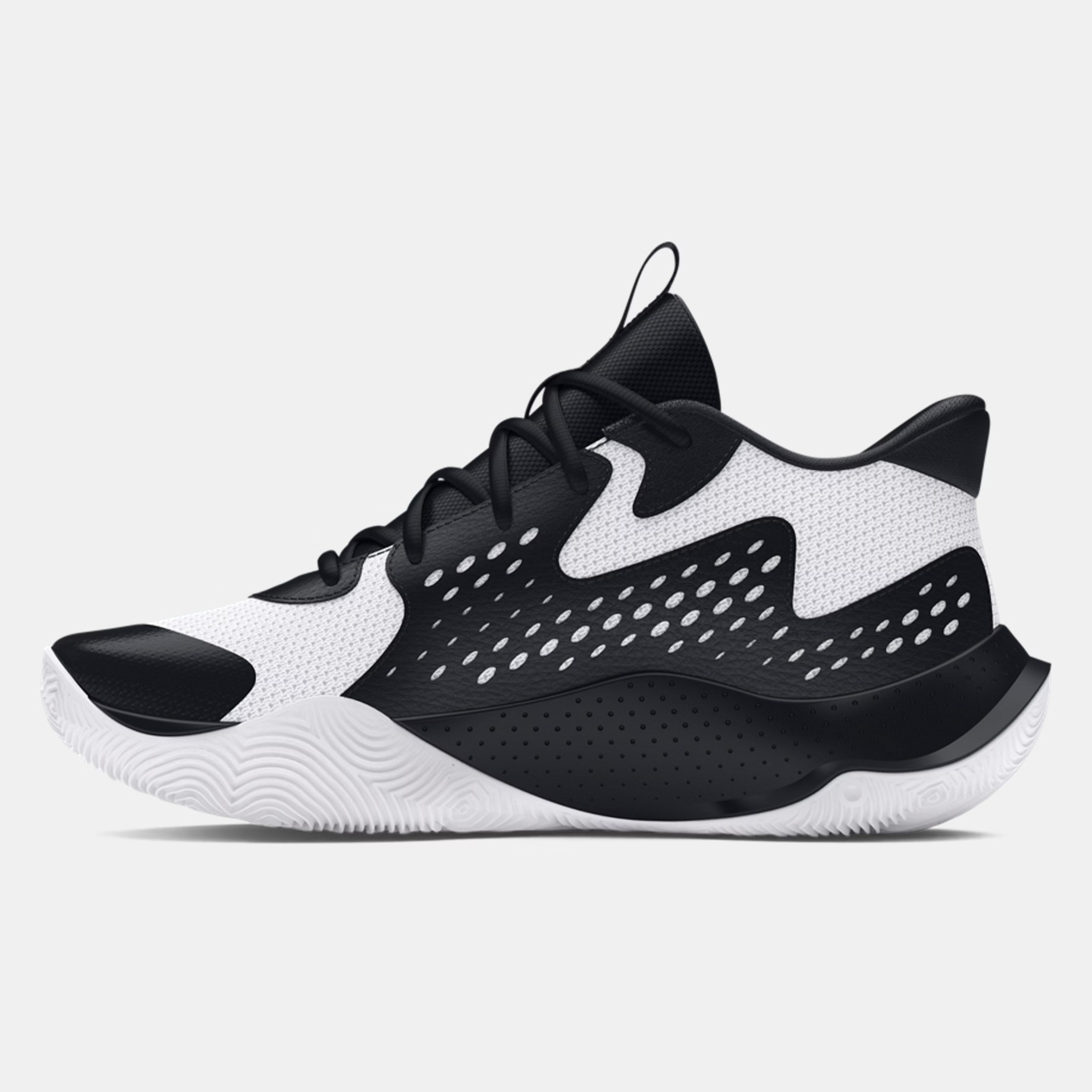 Tenis Bota Under Armour Jet23 Negro Blanco Original para Hombre image number null