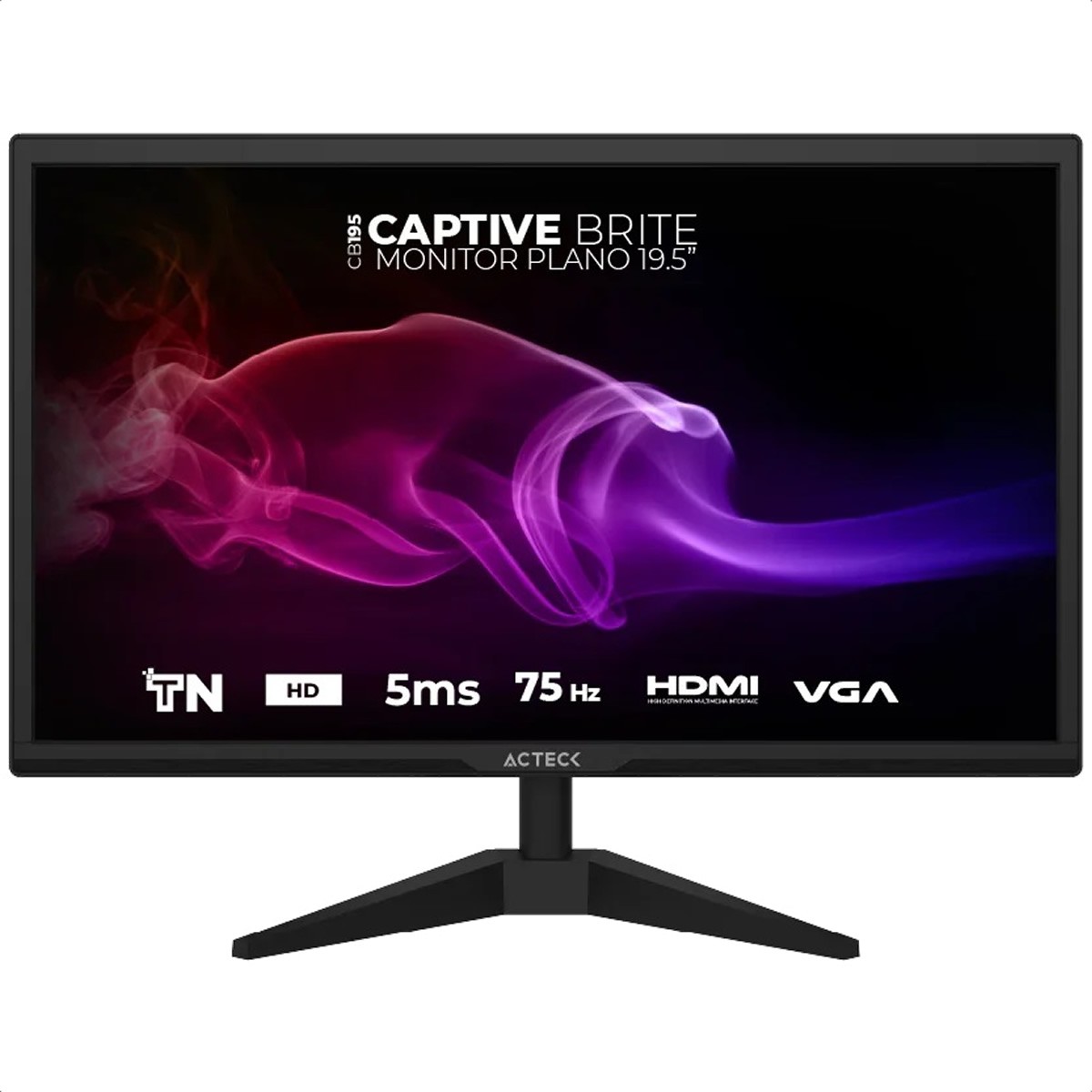 Monitor 19.5 Acteck Captive Brite CB195 LED HD 75Hz 5ms HDMI VGA AC-939409 image number null