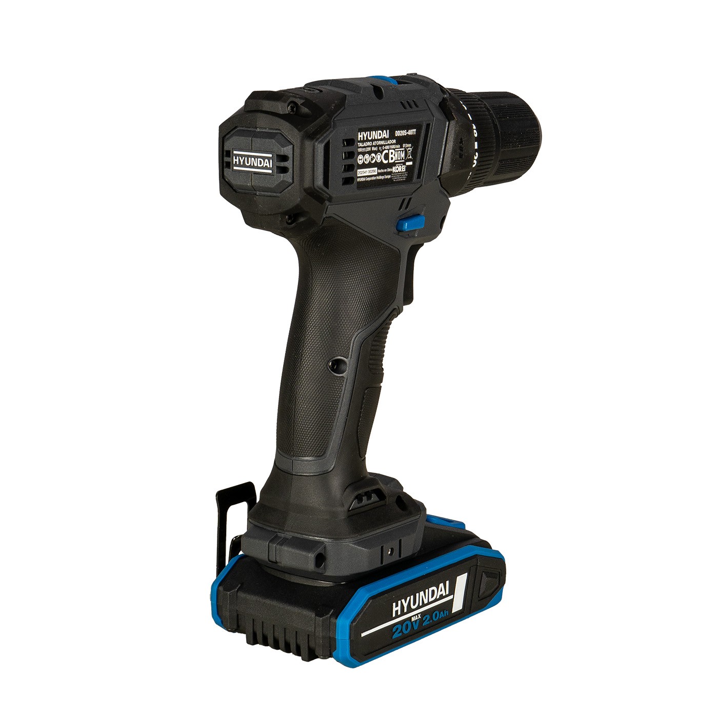 Taladro Atornillador Hyundai Inal&aacute;mbrico Dd20s-40tt Bater&iacute;a Li-ion 40n.m Azul 50 Hz/60 Hz image number null