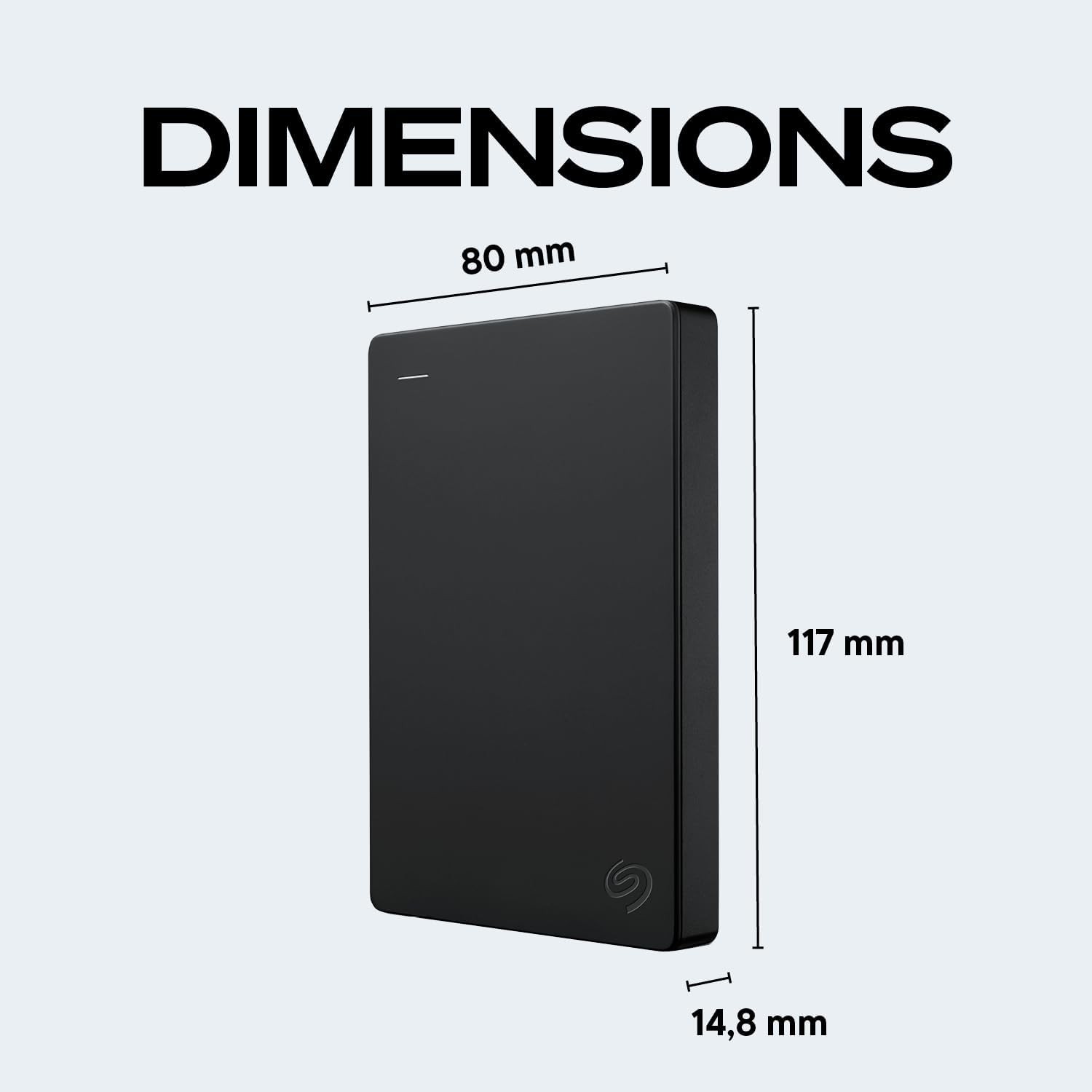 Disco duro externo port&aacute;til Seagate - USB 3.0 de 1 TB con servicios de recuperaci&oacute;n de datos Rescue - Negro image number null