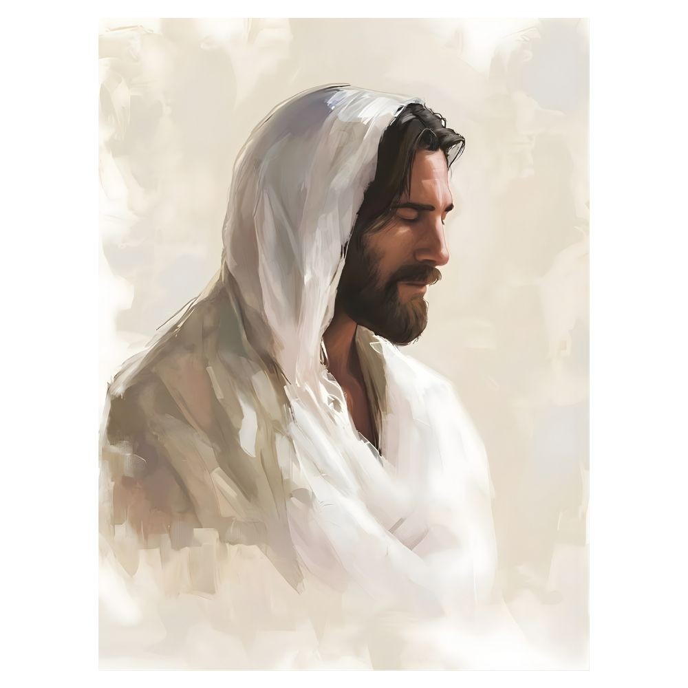 Cuadro Decorativo Religioso 80x122cm Jes&uacute;s al &Oacute;leo image number null