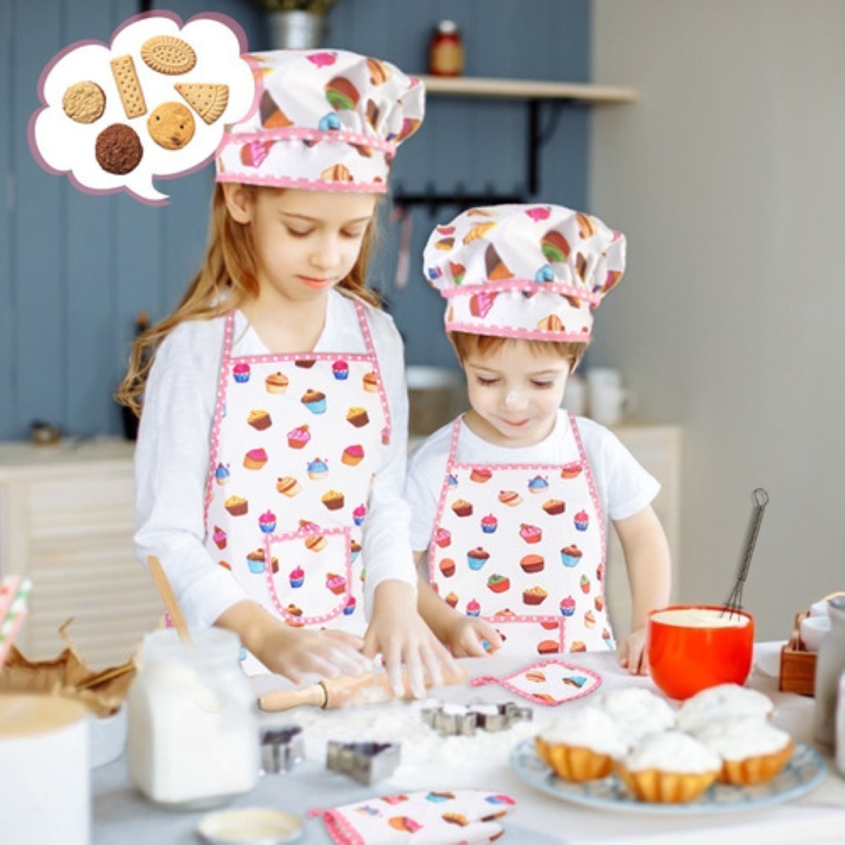 Kit De Juguetes De Cocina Para Ni&ntilde;os 11pz Blanco/Pastelillo image number null