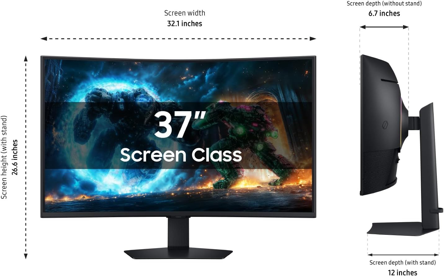 Monitor Curvo Samsung Odyssey G7 G75F 37" UHD 4K, 165Hz, 1ms, HDR600, HDMI 2.1 LS37FG75DENXZA image number null