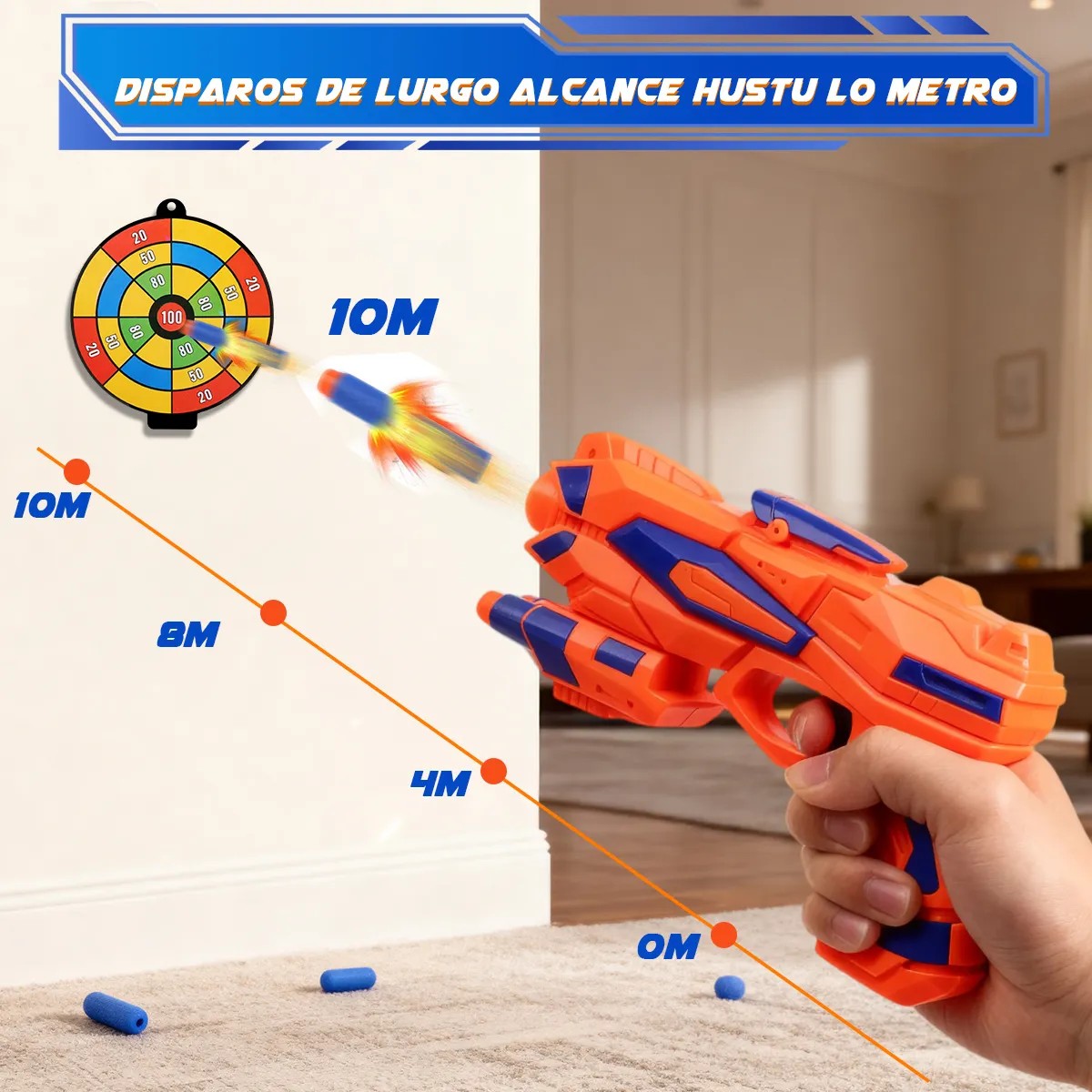 2 Pistolas de Juguete Tiro al Blanco y Lanzador con 60 Dardos de Espuma Blanda image number null