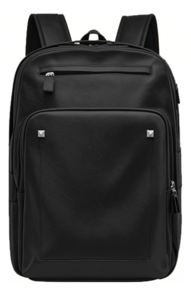 Mochila Antirrobo Para Laptop Cuero Impermeable Puerto Usb Negro image number null