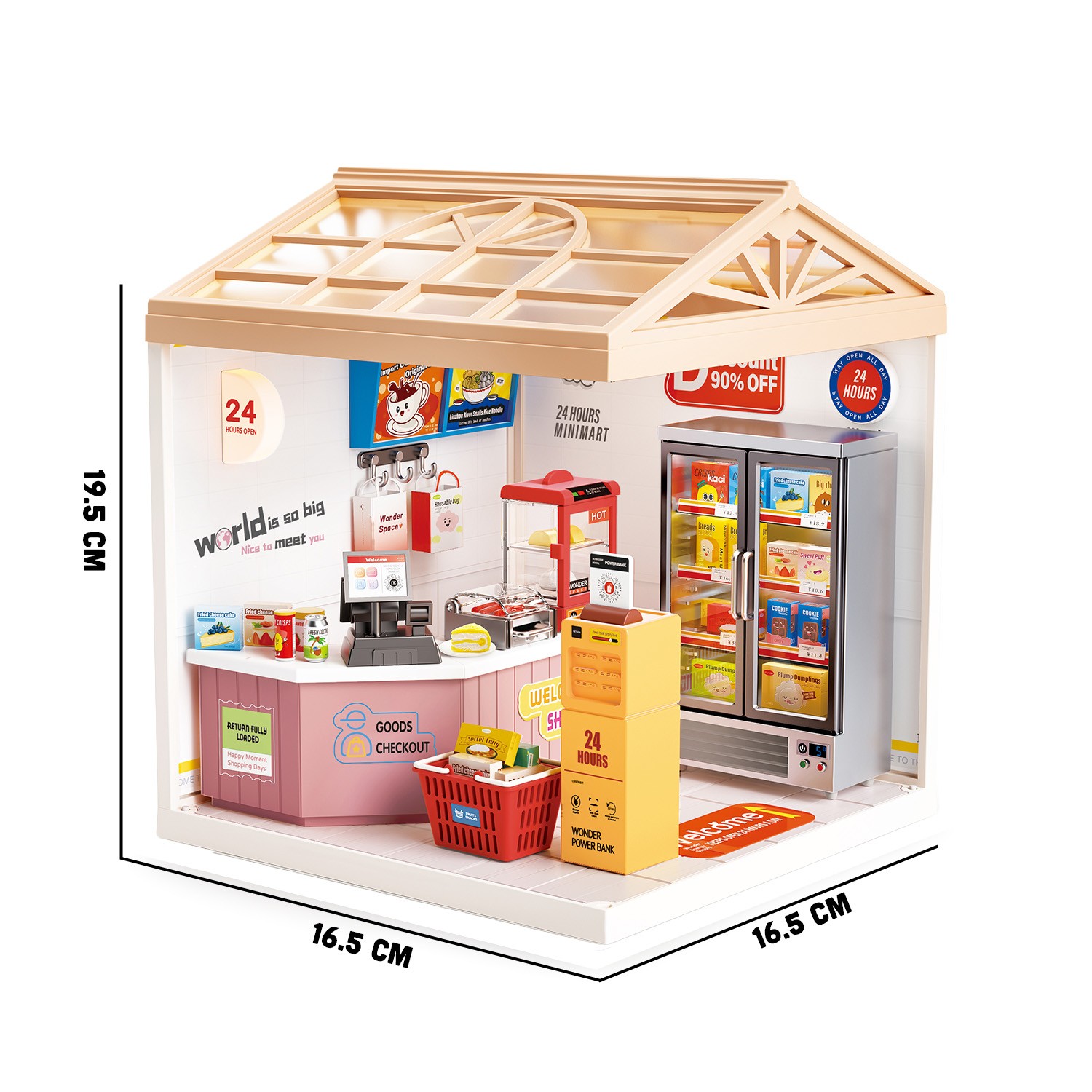 Juguete Supermercado en Miniatura 24 Horas con Accesorios y Luz Nocturna image number null