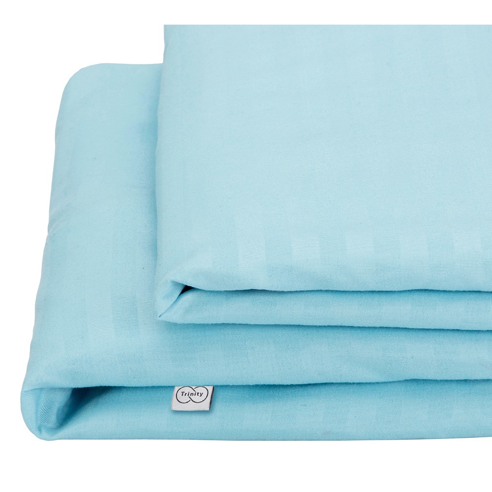 S&aacute;banas Queen Size Trinity Azul Cielo + 2 Almohadas Trinity image number null