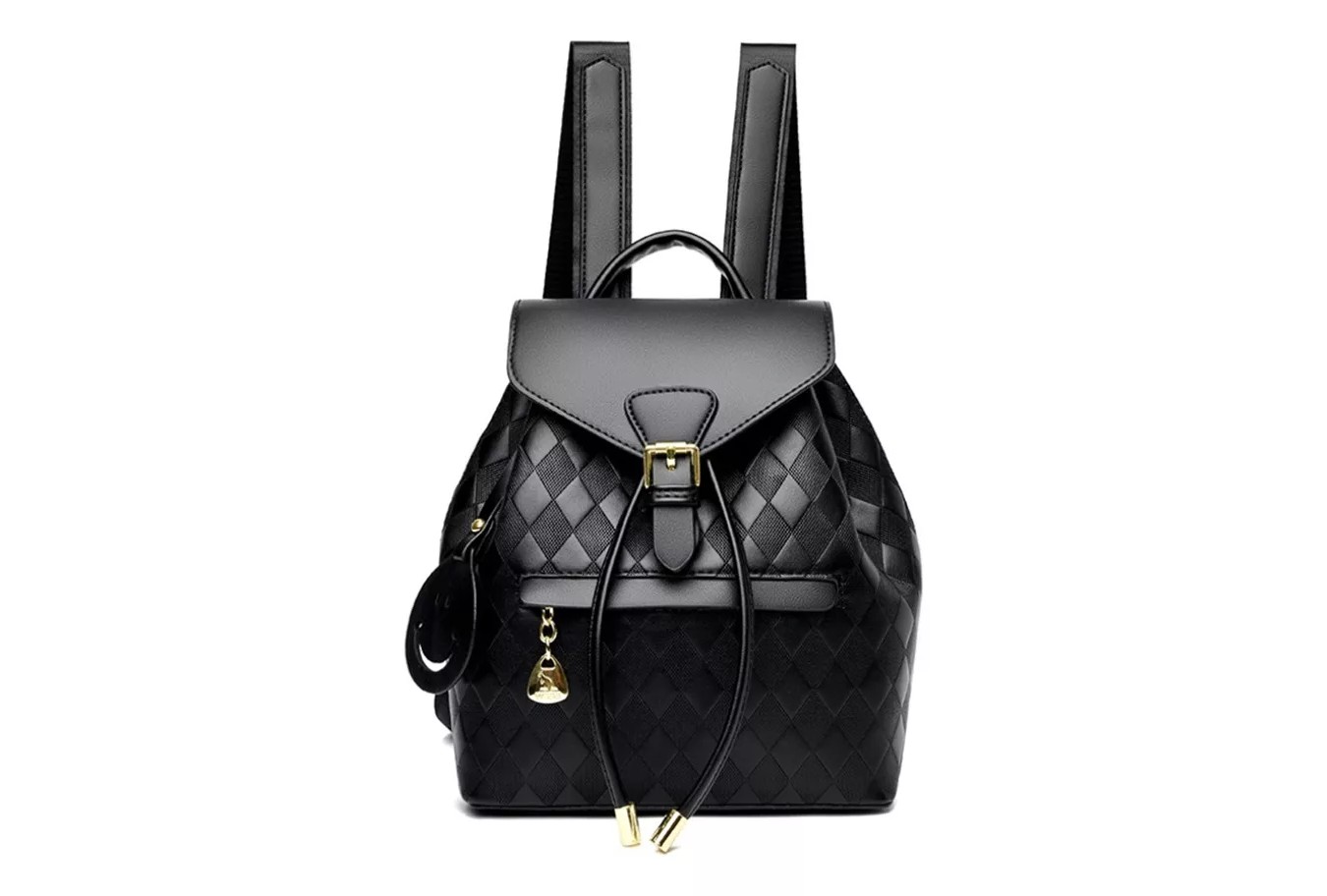 M Backpack Mujer Antirrobo Moda Multi-bolsa Mochila Bolso De Casual Color Negro Dise&ntilde;o De La Tela Liso. image number null