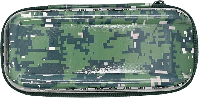 Maydahui - Estuche para l&aacute;pices de camuflaje de gran capacidad, con forma de tanque, compartimento organizador para l&aacute;pices, caja de papeler&iacute;a, impermeable, EVA camuflaje, verde. image number null