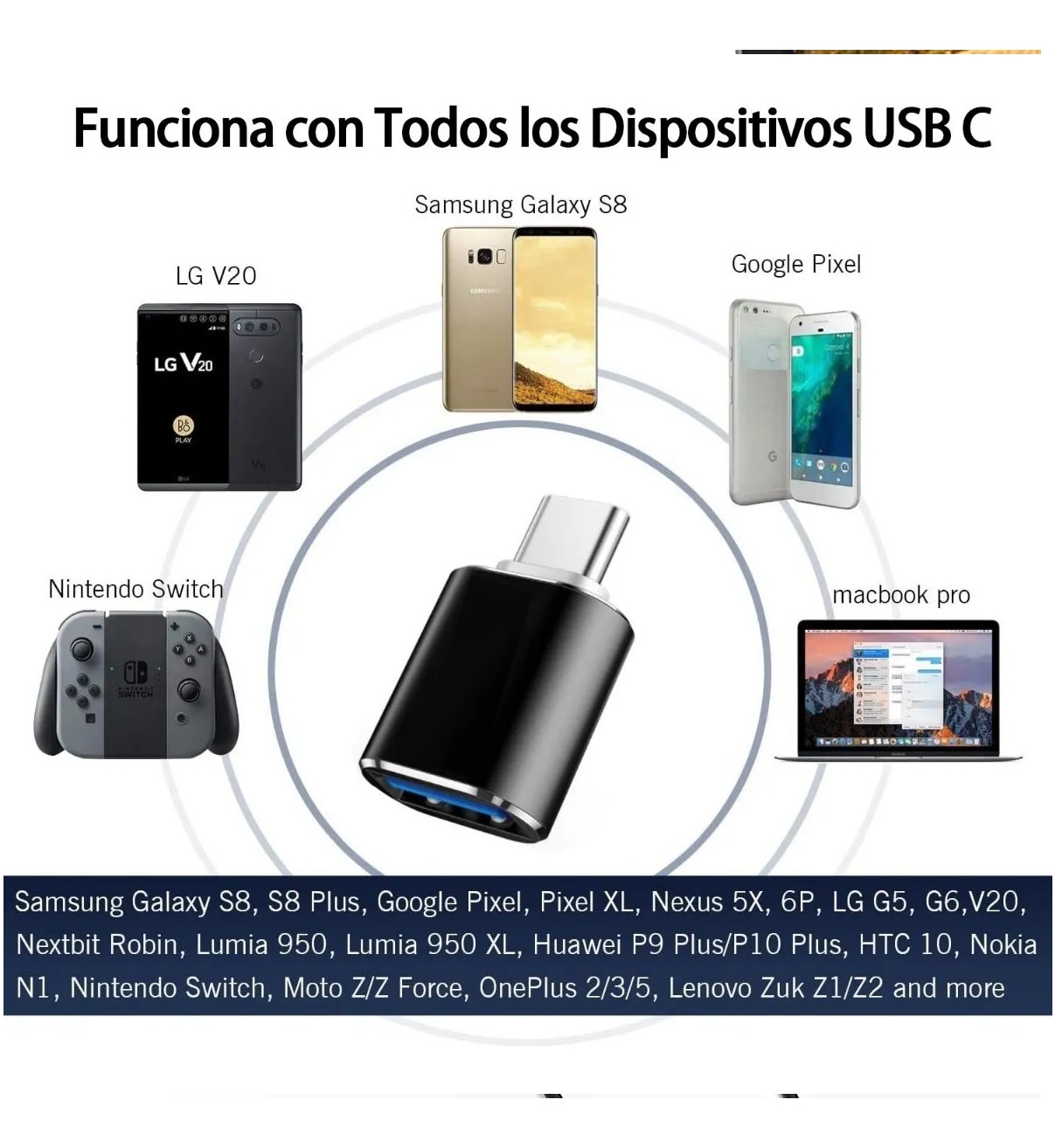 Adaptador Otg Usb Tipo C A Usb 3.0 5gbps 2 Piezas Malubero image number null