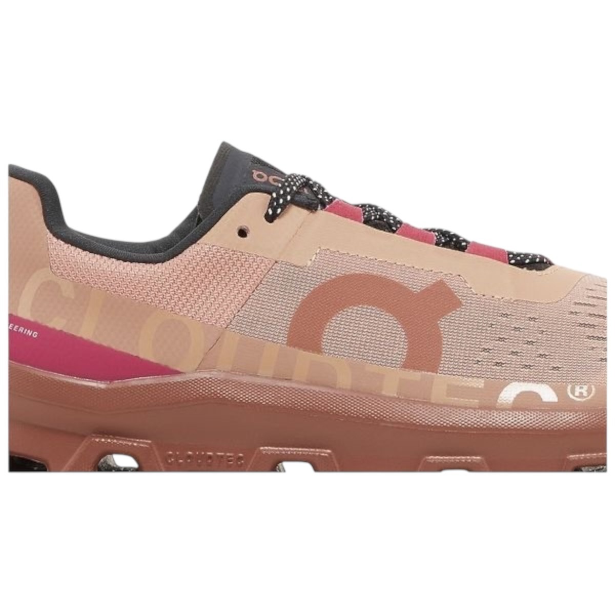 Tenis On Cloud Cloudmonster para mujer color rosa con suela de goma rosa image number null