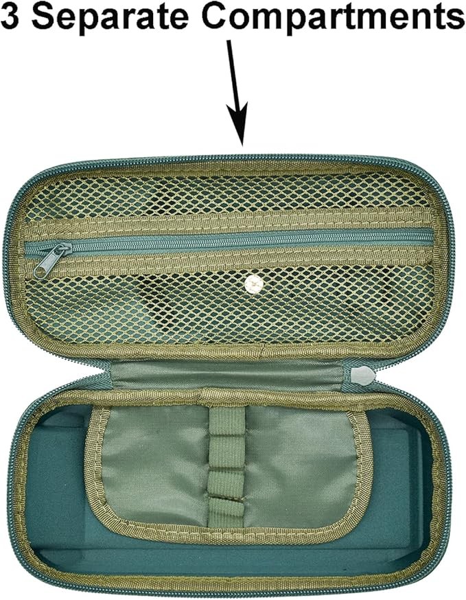Maydahui - Estuche para l&aacute;pices de camuflaje de gran capacidad, con forma de tanque, compartimento organizador para l&aacute;pices, caja de papeler&iacute;a, impermeable, EVA camuflaje, verde. image number null