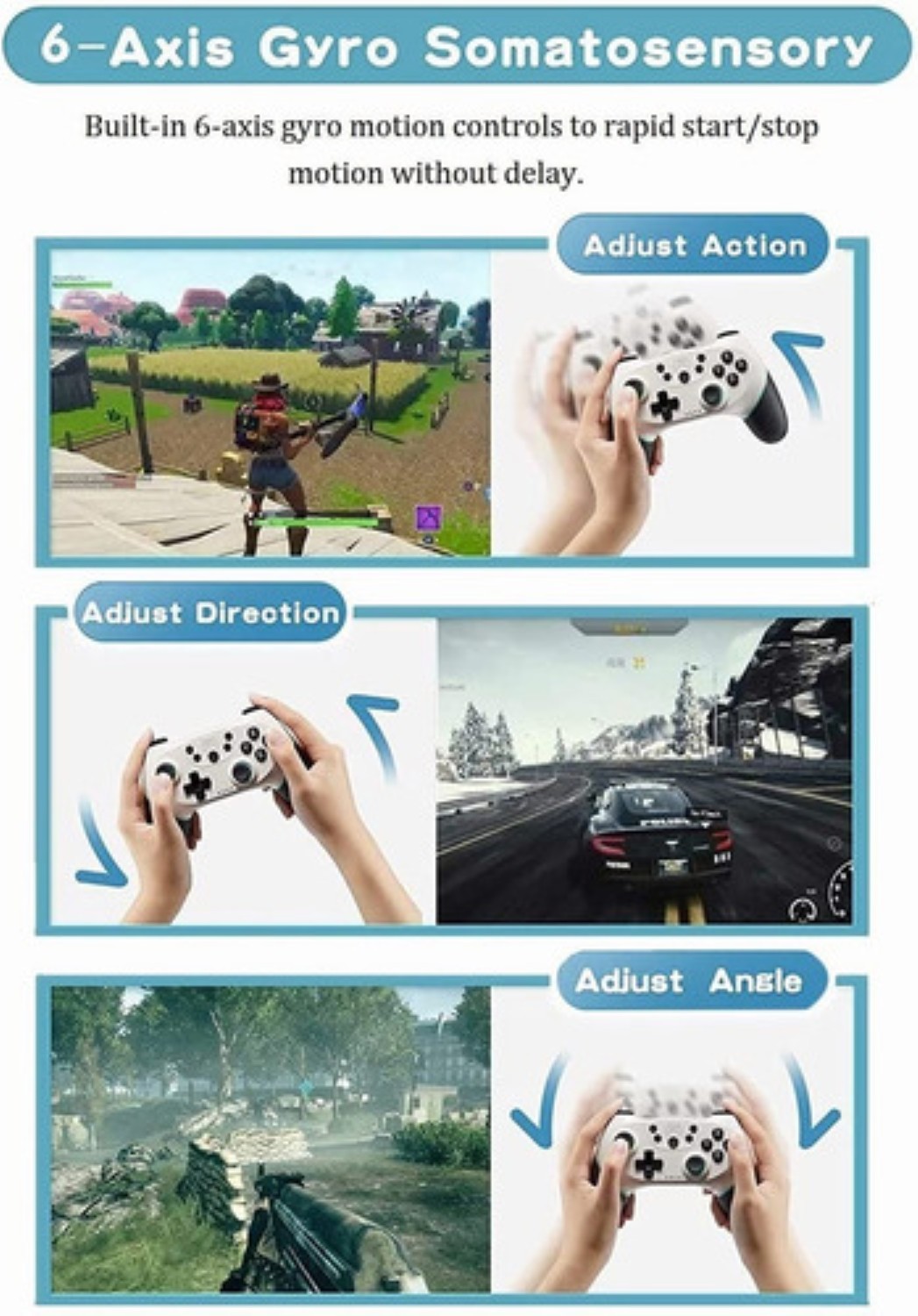 Control Inal&aacute;mbrico Para Nintendo Switch Blanco Con Negro image number null