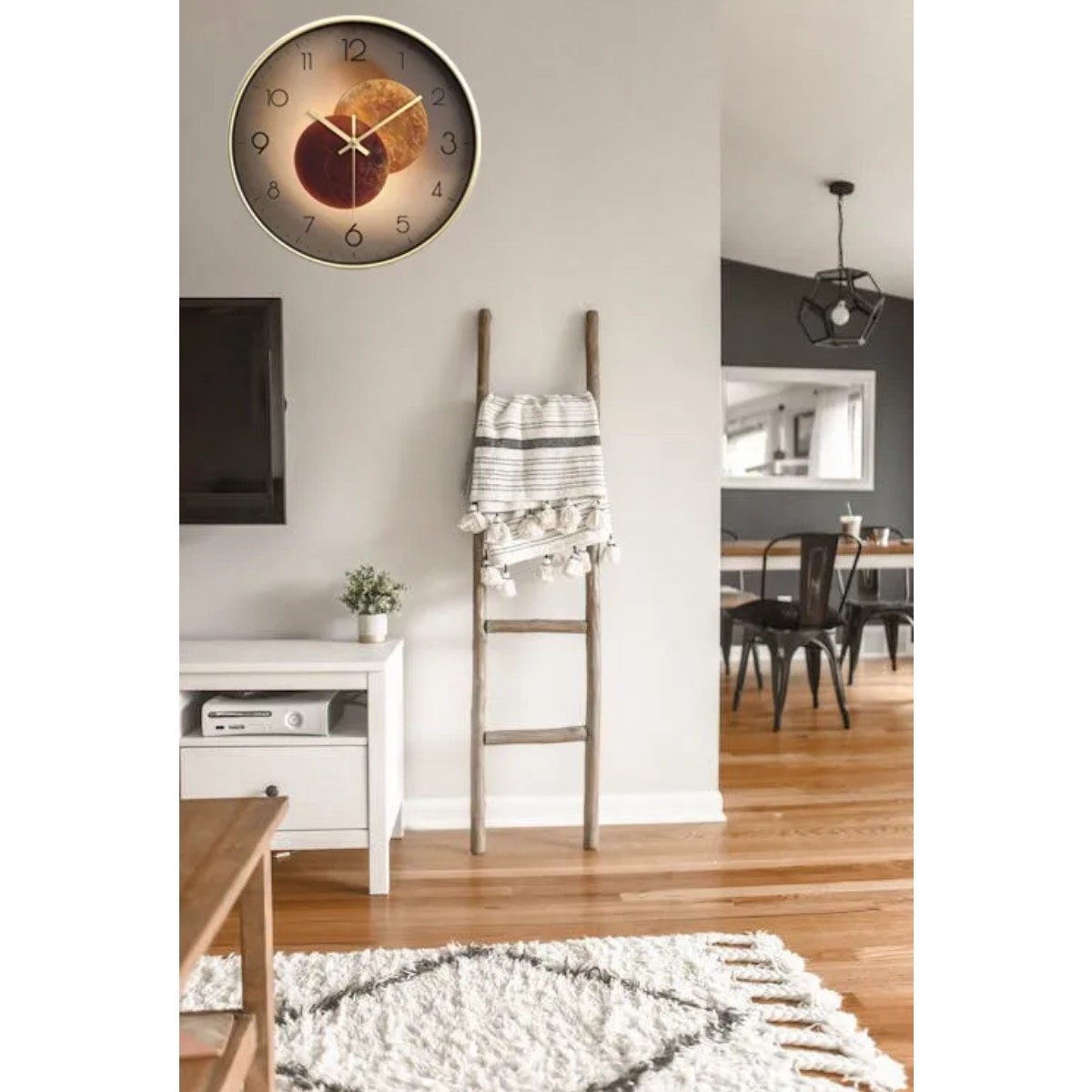 Reloj De Pared Decorativo Moderno Silencioso De 30 Cm Malubero Gradient Brown image number null