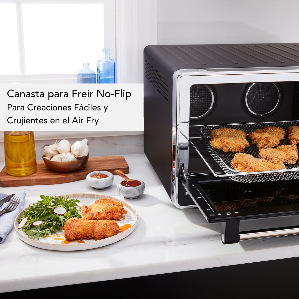 Horno El&eacute;ctrico de Mesa KitchenAid KCO224LBM con Freidora de Aire y Sonda de Temperatura image number null