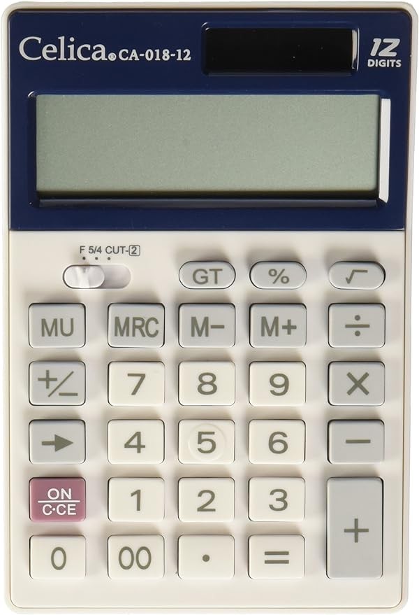 A Celica CA-018-12 Calculadora de Escritorio, 12 D&iacute;gitos con Tecla de Ra&iacute;z Cuadrada, Memoria de 3 Teclas. image number null