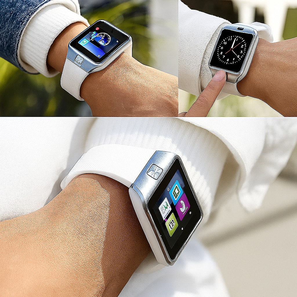 Smartwatch Dz09 Con Bluetooth, C&aacute;mara, Cronometro, Llamadas - Reloj Inteligente Blanco image number null