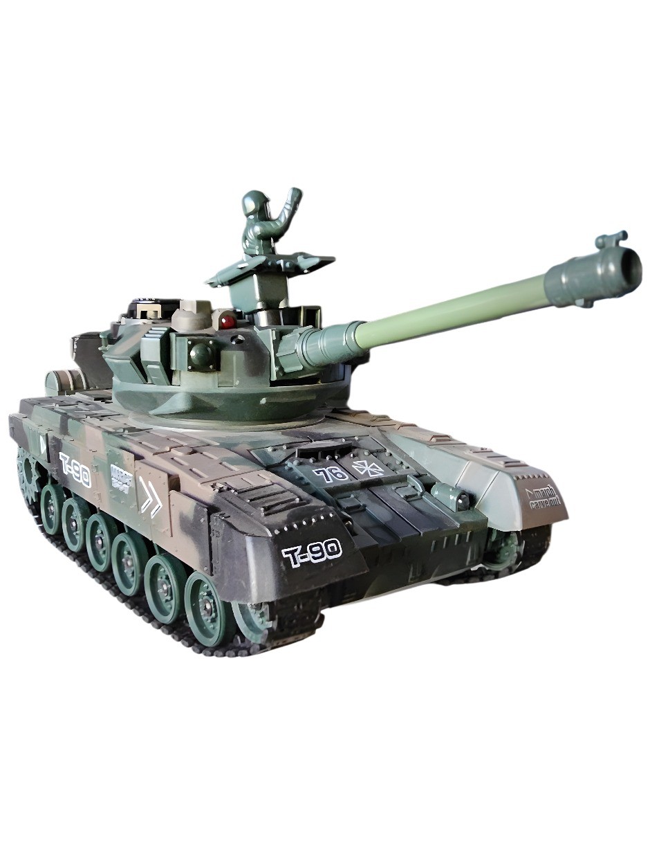 Tanque Control Radio Militar Juguete De Bolitas De Hidrogel Color Verde image number null