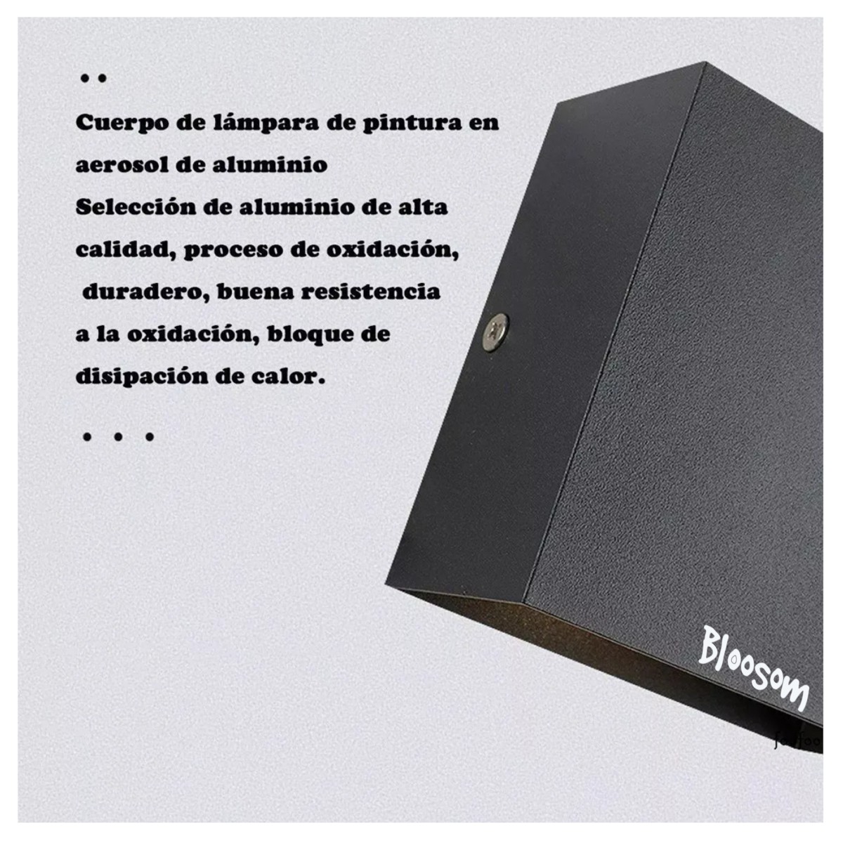 L&aacute;mpara De Pared Led De 12w Foco Flotante Moderno Negro+Calida Luz Amarilla image number null