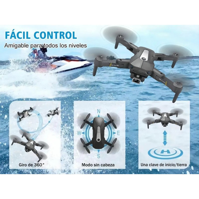 Drone Con C&aacute;mara Profesional 8k A Control Remoto Gps 5ghz Negro image number null
