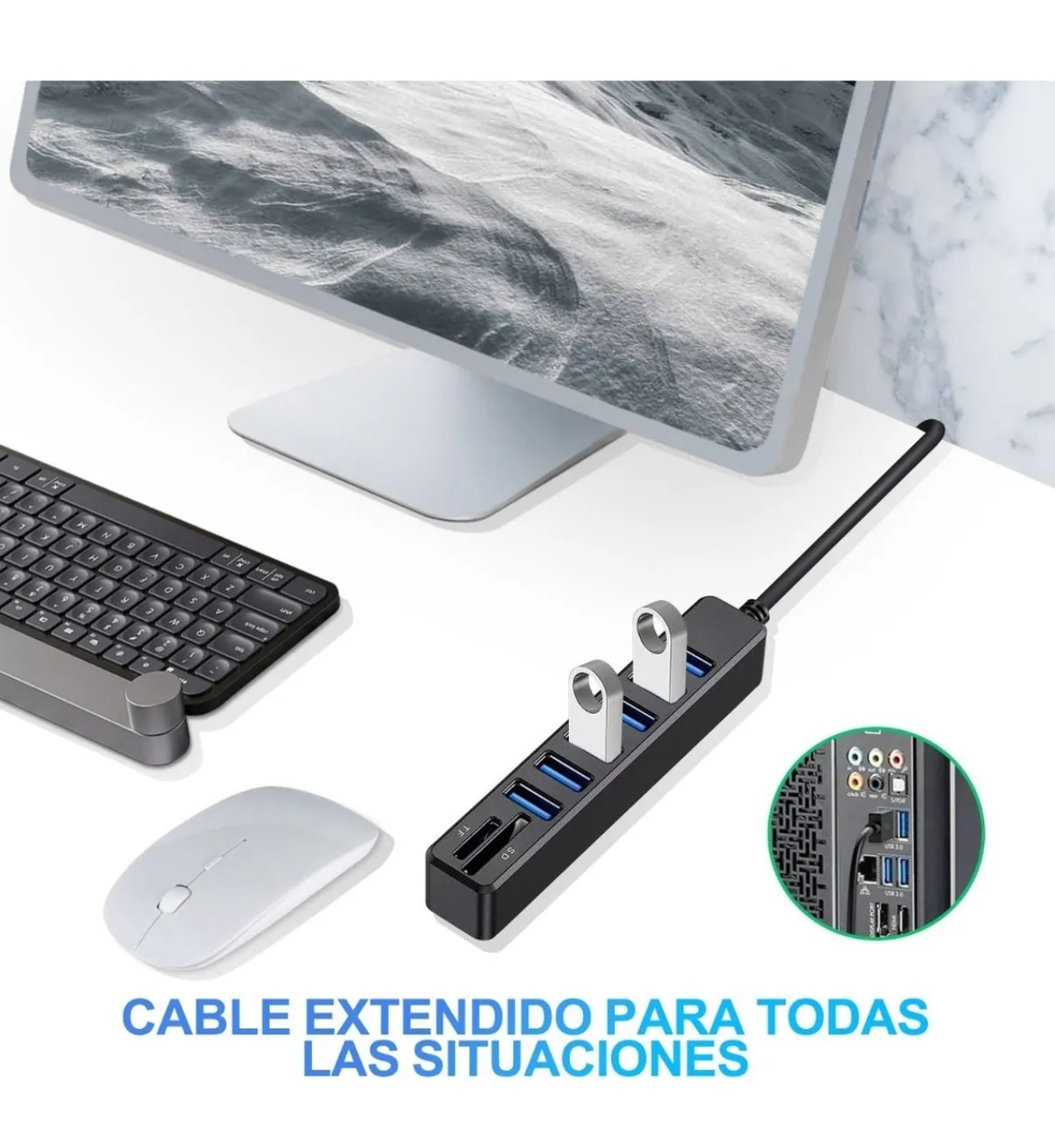 Adaptador Multipuerto 8 En 1 Usb Hubs Para Macbook / Pc Malubero image number null