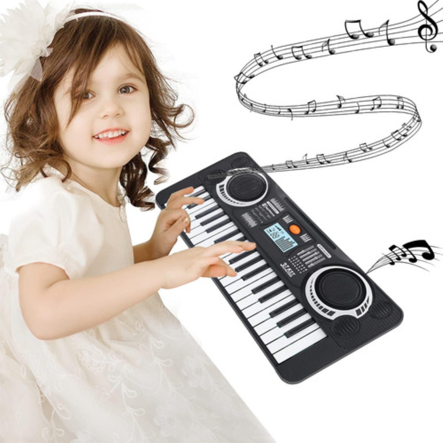 Piano Electr&oacute;nico Con Mini Teclado De 37 Teclas Negro image number null