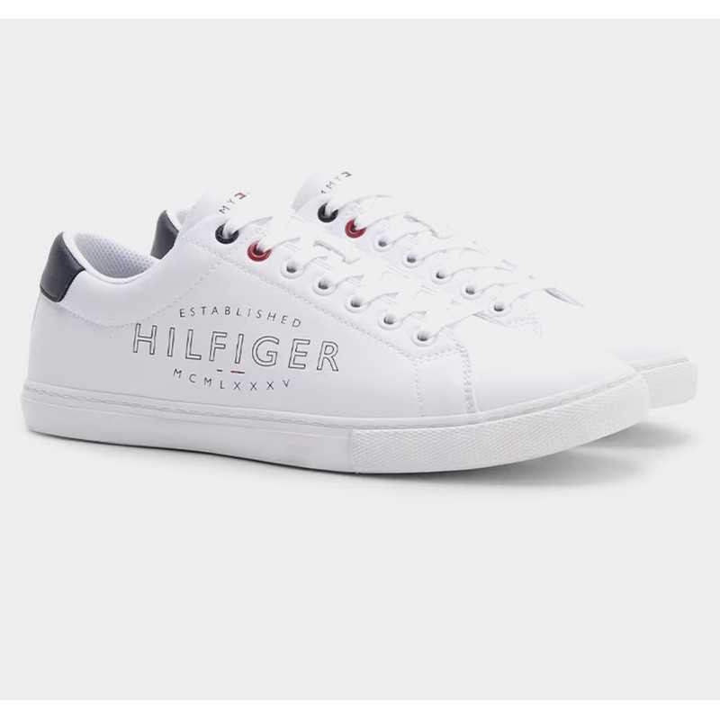 Tenis Tommy Hilfiger Pu Vulc Blanco Marino Original Para Hombre image number null