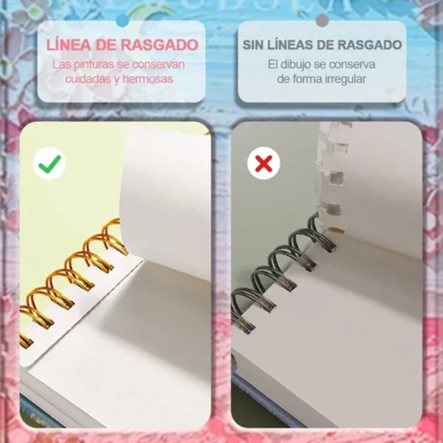 2 pcs A4 Cuaderno De Dibujo 240p Con L&aacute;mina Gruesa Azul Acero image number null